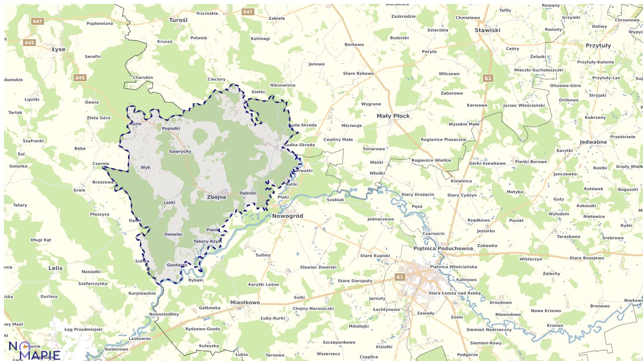 Mapa uzbrojenia terenu Zbójny